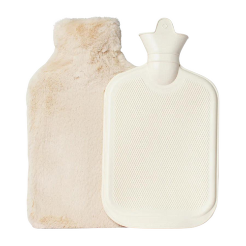 Plush and Cozy Hot Water Bottle | Soft Nude, image