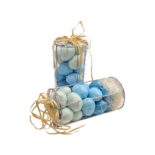Easter Eggs in Wire Cage