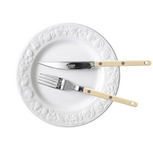 Bistrot Solid | Ivory Dinner Fork, on plates