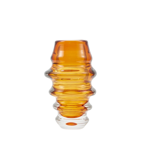 Cornet Amber Glass Vase | Medium, image