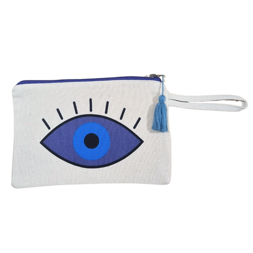 Turkish Evil Eye Blue Pouch: Unique Gift and Stylish Protector