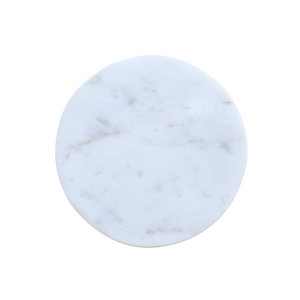 Pearlescent White Marble Coaster, frontview
