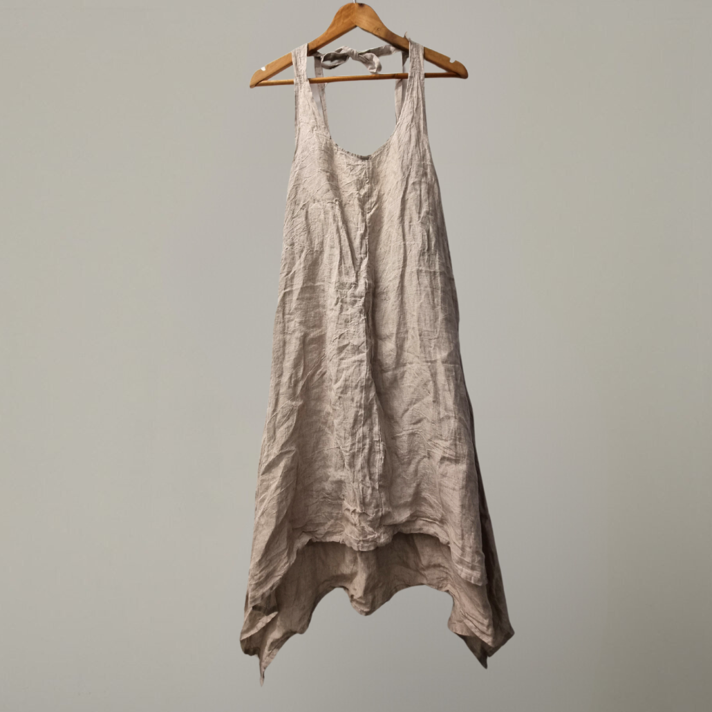 Neutral-Toned Linen Dress, image