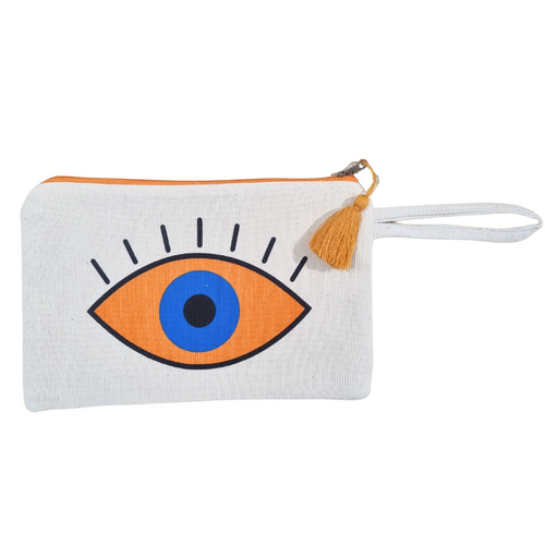Turkish Evil Eye Terracotta Pouch: Unique Gift and Stylish Protector
