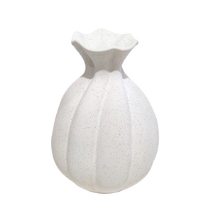 Flo White Ceramic Vase | Large