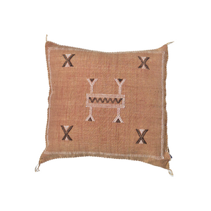 Moroccan Cactus Silk Cushion | Rust