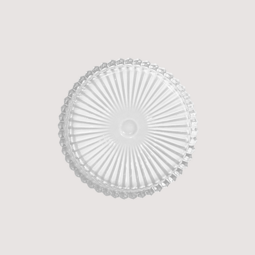 Ribbed Glass Candle Base Plate