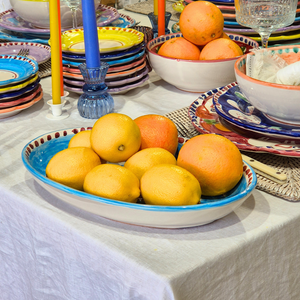 Amalfi Oval Serving Plate | Polpo, with lemons and oranges