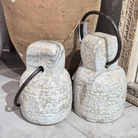 Stone Door Stopper with Metal Ring Handle, image
