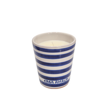 Hand-Painted Ceramic Candle | Blue Grotto, candle
