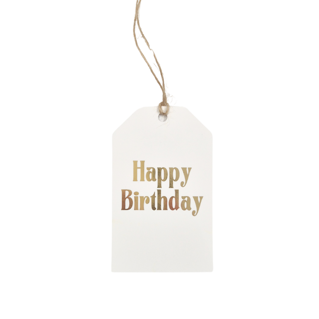 Happy Birthday | Gold Foil Gift Tag