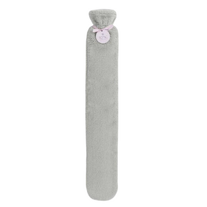 Plush and Cozy Long Hot Water Bottle | Soft Grey