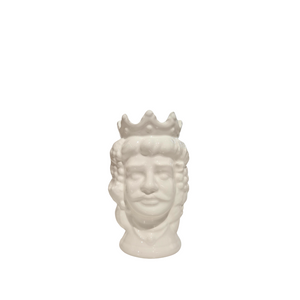 Mino Alcaçari | Ivory White Moro Head - Sicilian Ceramic Vase