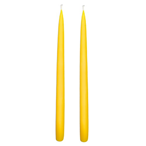 Gaston Dripless Taper Candles | Lemon Yellow — 45cm × 2.2cm⌀