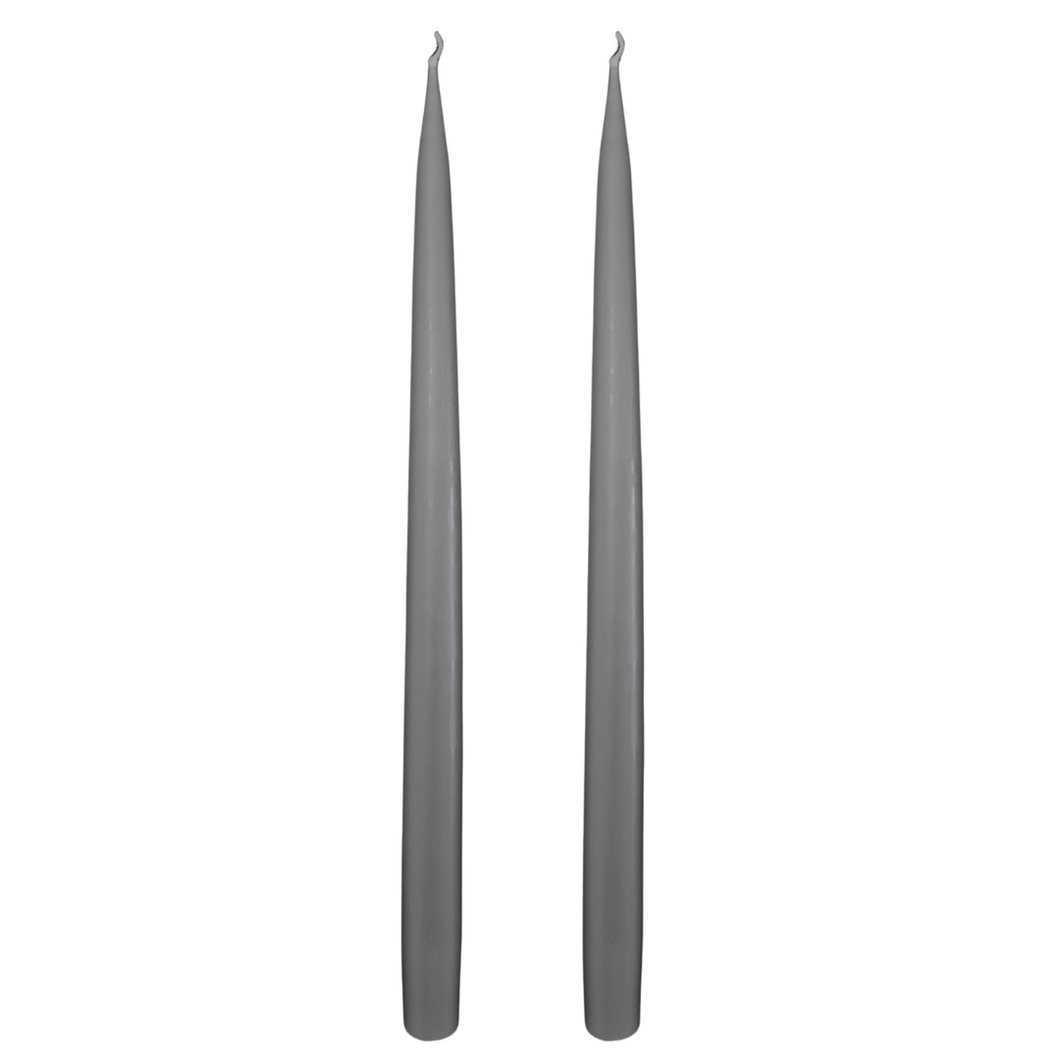 Gaston Dripless Taper Candles | Charcoal — 45cm × 2.2cm⌀