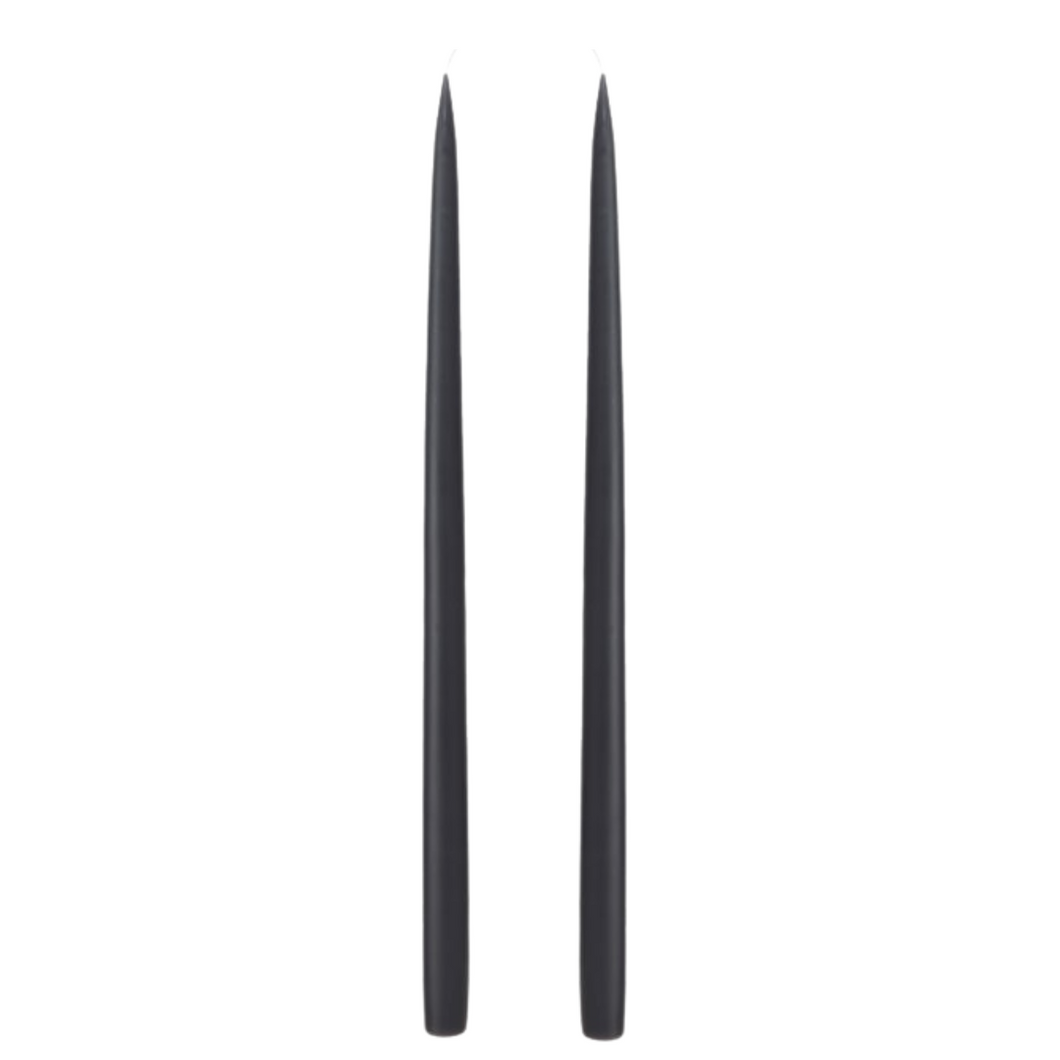 Gaston Dripless Taper Candles | Black — 45cm × 2.2cm⌀