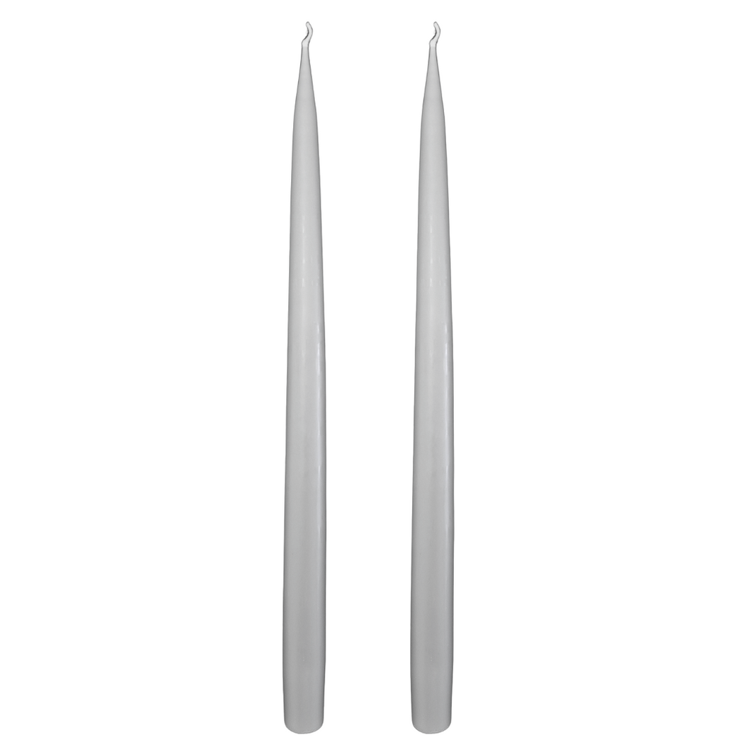 Gaston Dripless Taper Candles | Light Grey — 45cm × 2.2cm⌀