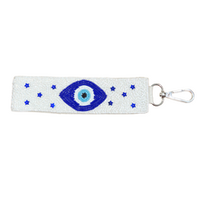 Evil Eye Beaded Keychain Wristlet/Bag Charm