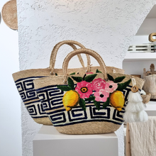 Greek Florals Beach Bag