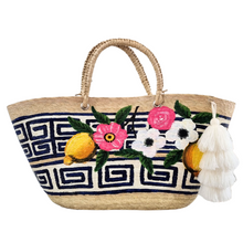 Greek Florals Beach Bag