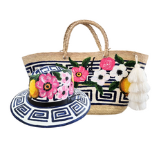 Greek Florals Beach Bag