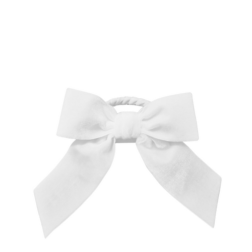 Velvet Bow Napkin Ring | White