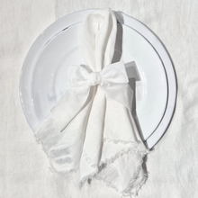 Velvet Bow Napkin Ring | White