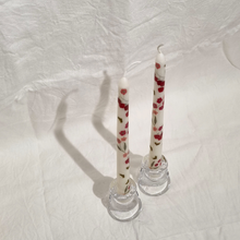 Rosh-Hashanah-Shana-Tova white candles with sweet apple print, birds view