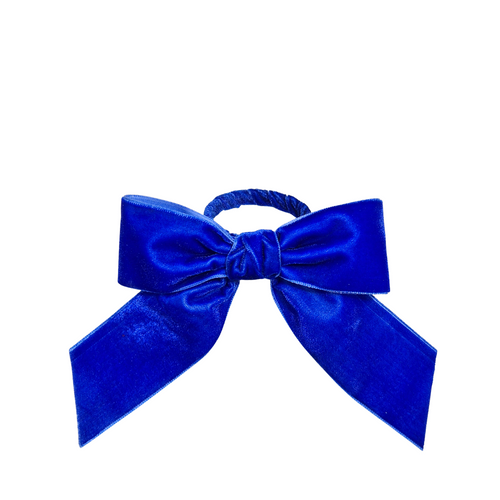 Velvet Bow Napkin Ring | Blue
