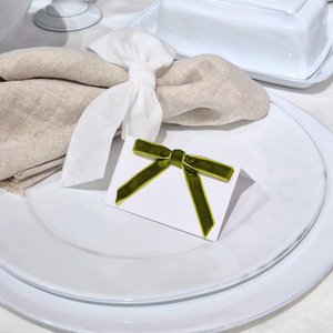 Green Bow Name Cards | Set-of-10