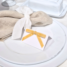 Beige Bow Name Cards | Set-of-10