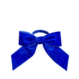 Velvet Bow Napkin Ring | Blue