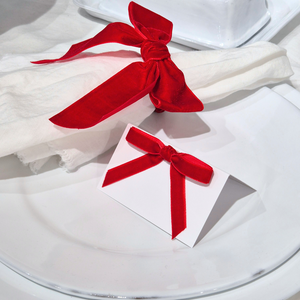 Red Bow Name Cards | Set-of-10