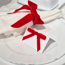 Velvet Bow Napkin Ring | Red