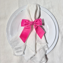 Velvet Bow Napkin Ring | Hot Pink