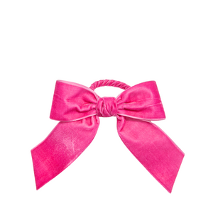 Velvet Bow Napkin Ring | Hot Pink
