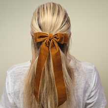 26CM Bow Barrette Hair Clip | Bronze Velvet