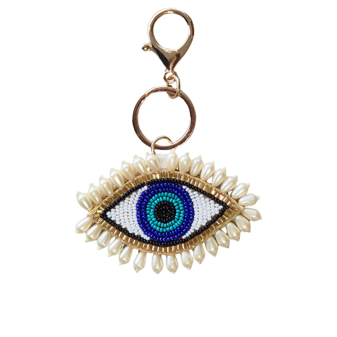 Evil Eye | Beaded Bag Charm/Key Ring