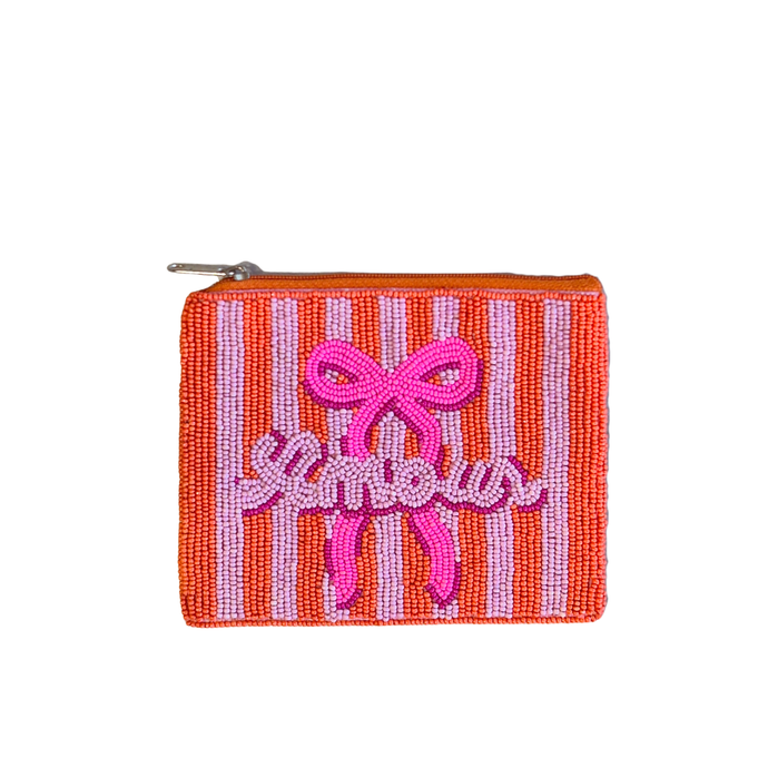 AMOUR Bow | Beaded Pouch