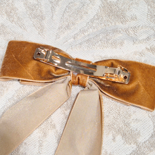 26CM Bow Barrette Hair Clip | Bronze Velvet