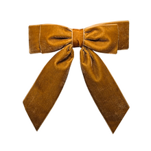 16CM Bow Barrette Hair Clip | Bronze Velvet