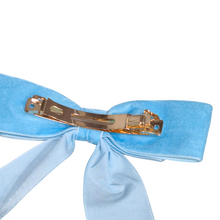 16CM Bow Barrette Hair Clip | Soft Blue Velvet