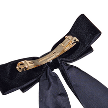 16CM Bow Barrette Hair Clip | Black Velvet