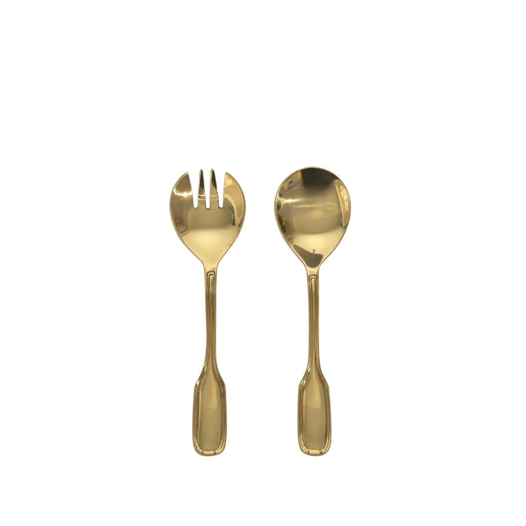 Mini Duchess Brass Salad Servers