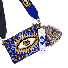 Evil Eye Beaded Keychain Wristlet/Bag Charm