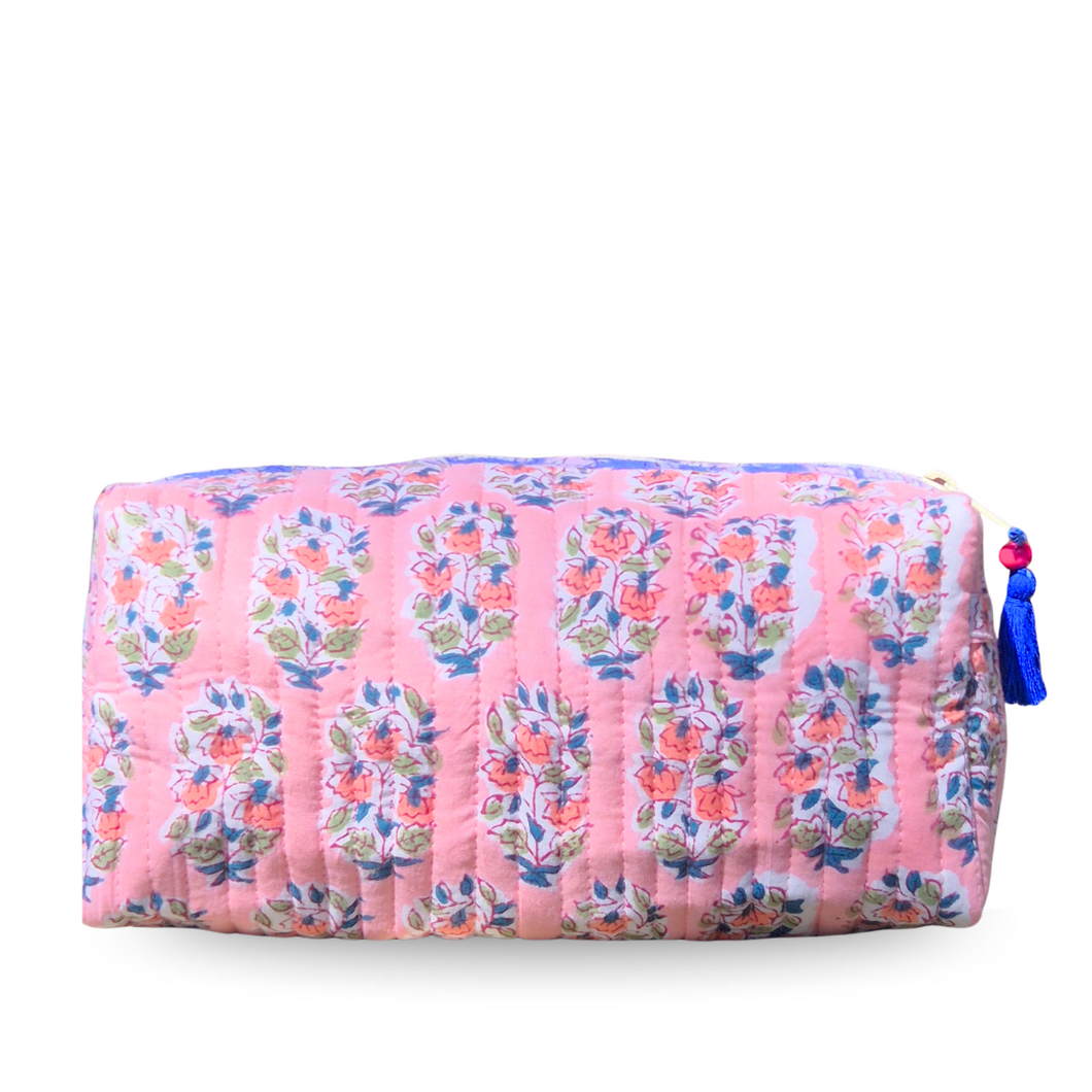 Floral Toiletry Bag | Peony Pink