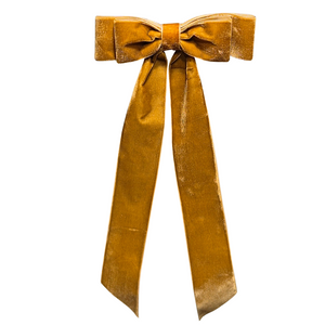 26CM Bow Barrette Hair Clip | Bronze Velvet