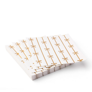 Gold Bow Disposable Lunch Napkins | Set-of-20
