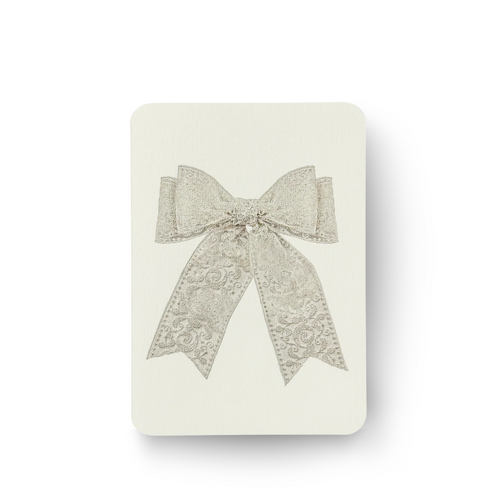 Bow Greeting Card | White