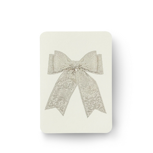 Bow Greeting Card | White